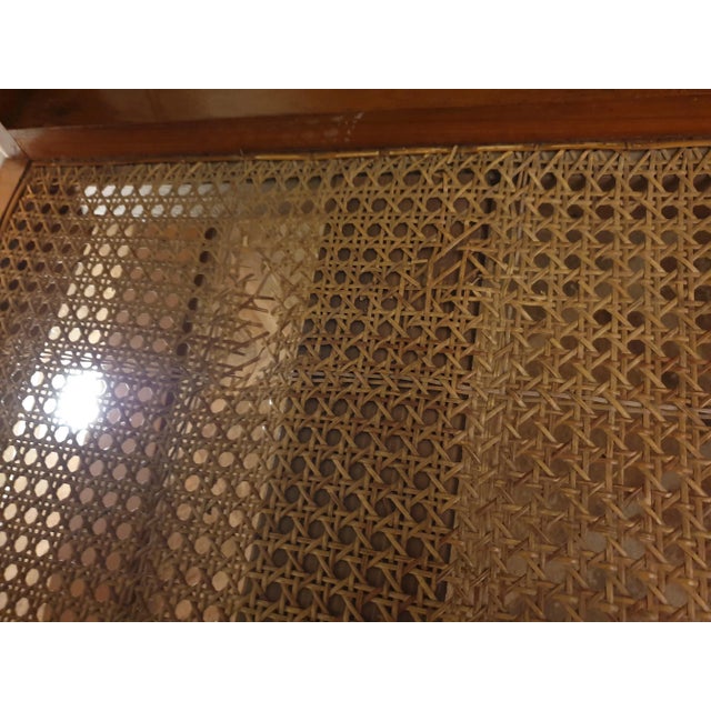 Danish Living Room Set in Chestnut and Vienna Straw, Set of 3 For Sale - Image 10 of 17