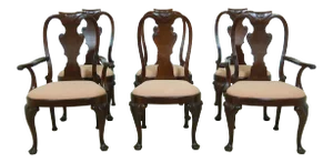 Set of 6 Baker Georgian Mahogany Dining Room Chairs