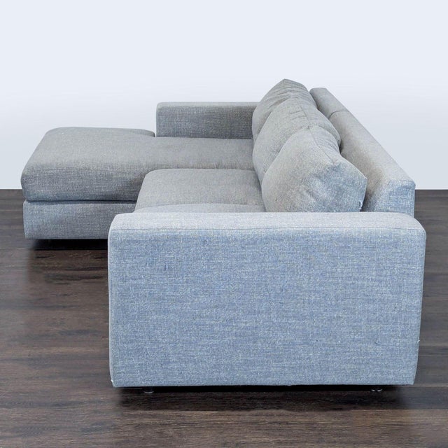 Modern West Elm Urban Modern Gray Sectional Sofa With Left-Facing Chaise For Sale - Image 3 of 7
