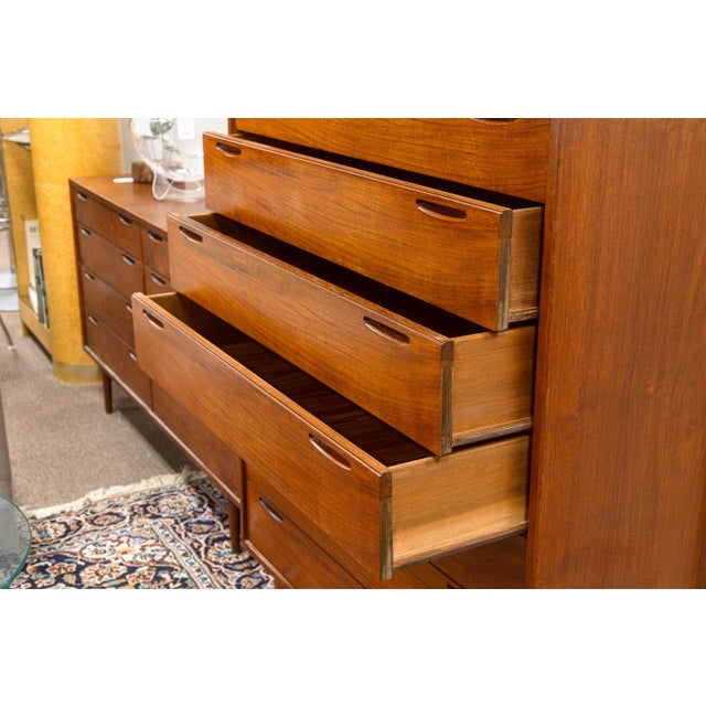 Ib Kofod-Larsen Ib Kofod Larsen for J Clausen & Son Brande Mobelfabrik Danish Teak Wood Highboy For Sale - Image 4 of 6