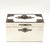 An elegant painted English Victorian Period tea caddy with elaborate metalwork circa 1890, interior with two lids and...