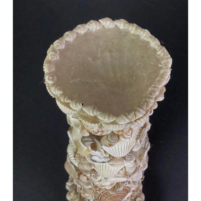 1990s Shell Decorated Pedestal Candlestick For Sale - Image 6 of 11