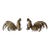 Antique Bronze Fighting Roosters Pair For Sale