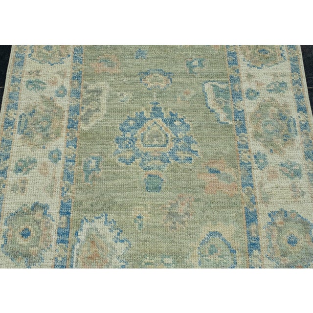 Turkish Oushak Runner Rug 2'9" x 11'9" #17791 For Sale - Image 4 of 8