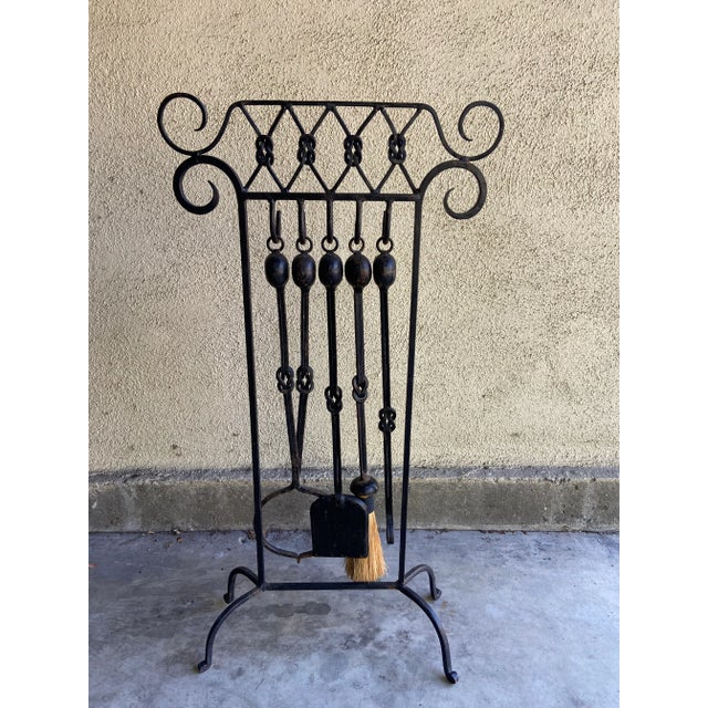 Hand Forged Fireplace Tools For Sale - Image 4 of 14