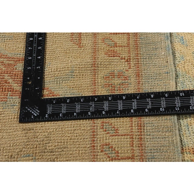 Vintage Azure Turkish Oushak Rug - 09'02 X 12'11 For Sale In Dallas - Image 6 of 9