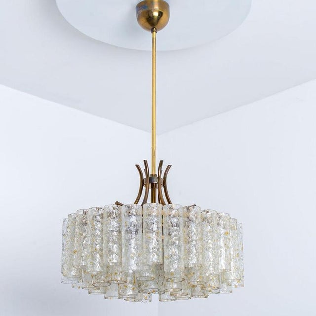 Doria Gold Flakes Glass and Brass Chandeliers, 1960s For Sale - Image 4 of 18