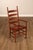 American The Keystone Collection Set of Four Solid Cherry Ladder Back Dining Chairs For Sale - Image 3 of 18