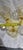 Vintage Yellow Depression Glass Wine/Water Glasses Set of 5 Etched For Sale - Image 4 of 5