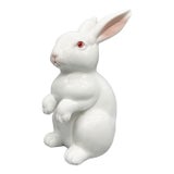 1975 Fitz & Floyd White Porcelain Rabbit Sculpture – Cottagecore • Whimsical • Figurative • Easter For Sale