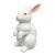 1975 Fitz & Floyd White Porcelain Rabbit Sculpture – Cottagecore • Whimsical • Figurative • Easter For Sale