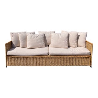 Malibu Sofa Italian Vintage 1970s Wicker Sofa For Sale