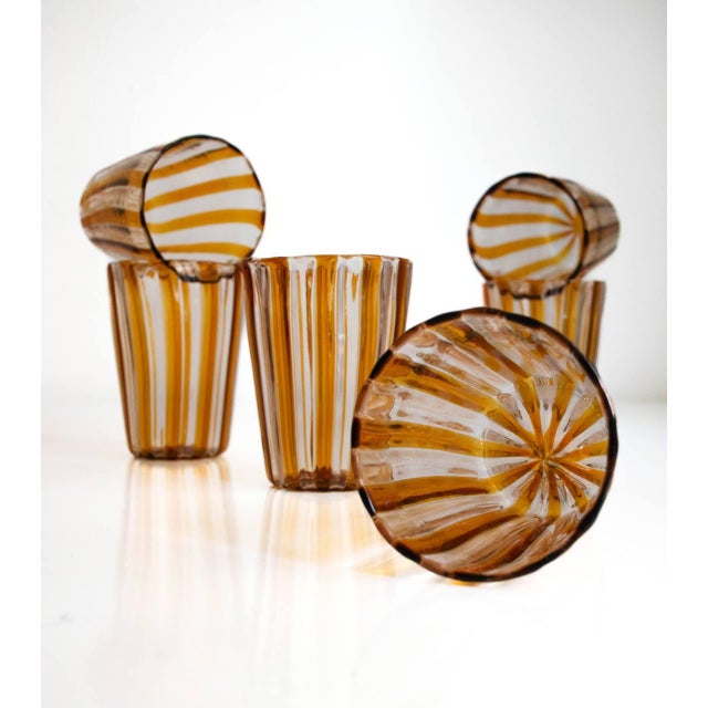 Italian Murano Cocktail Glasses in the style of Gio Ponti, 2004, Set of 6 For Sale - Image 6 of 18
