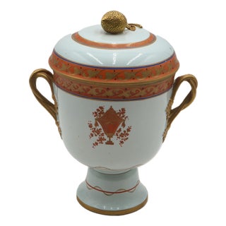 1980s Mottahedeh Porcelain Lidded Urn For Sale
