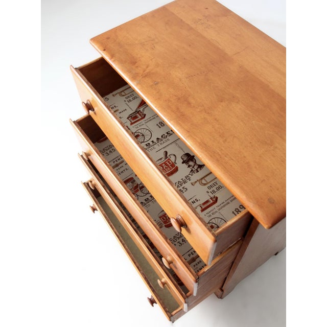 Brown Vintage Early American Style Chest of Drawers For Sale - Image 8 of 18