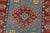 Textile Kazak Runner 2’8” X 7’7” Blue Wool Tribal Hand-Knotted Oriental Rug For Sale - Image 7 of 12
