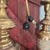 A pair of vintage James Mont brass table lamps with intricate floral etching and wood bases. Their 28-inch height embodies...