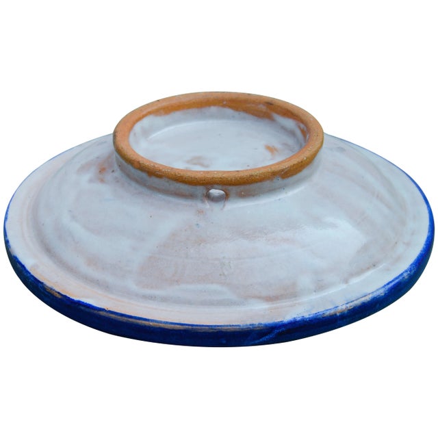 Ceramic Blue Moroccan Ceramic Plate For Sale - Image 7 of 8