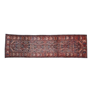 Vintage Hamadan Rug Runner - 3'7" X 12'1" For Sale