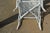 Vintage Square White Wicker End / Side Table W/ Fiddlehead Scroll Work & Lower Shelf For Sale - Image 14 of 14