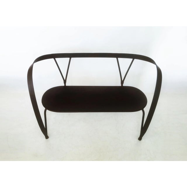 Metal Mid-century Italian Settee Bench by Andrea Branzi For Sale - Image 7 of 11