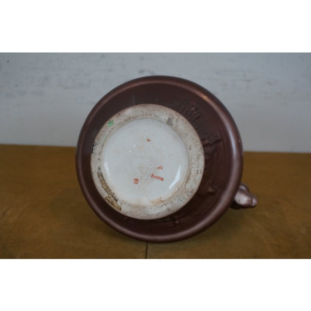 Antique Austria Art Nouveau Woman Porcelain Hand Painted Portrait Pitcher Jug For Sale - Image 11 of 12