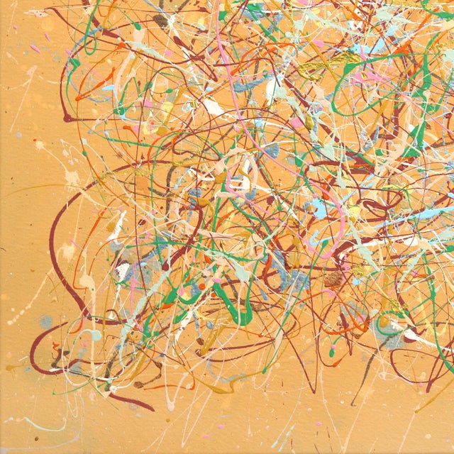 Spring Bloom - Abstract Textural Warm Earthy Action Painting Original Artwork by Marc Raphael For Sale - Image 4 of 8