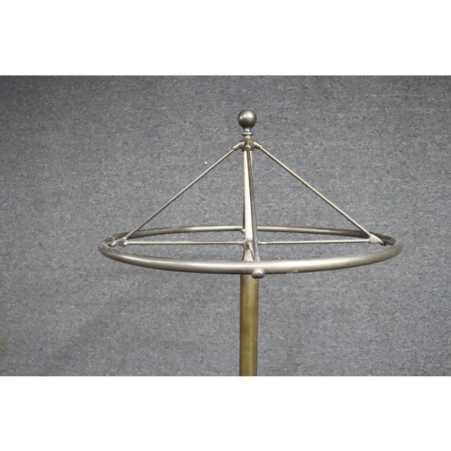 Metal Victorian Brass & Iron Rounder/Garment Rack For Sale - Image 7 of 8