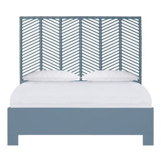 Liam Platform Bed Double - Regatta Blue For Sale