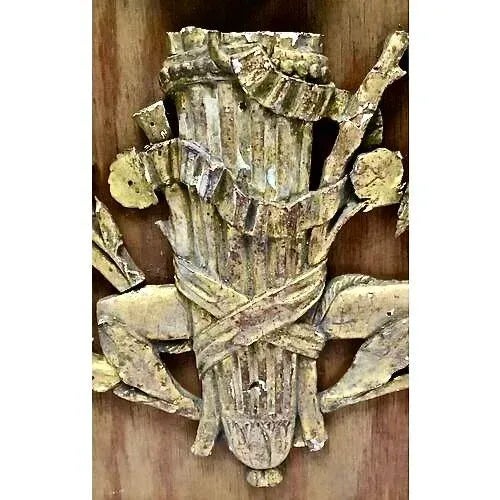 18th Century Antique Carved Giltwood Barometer Fragments For Sale - Image 5 of 7