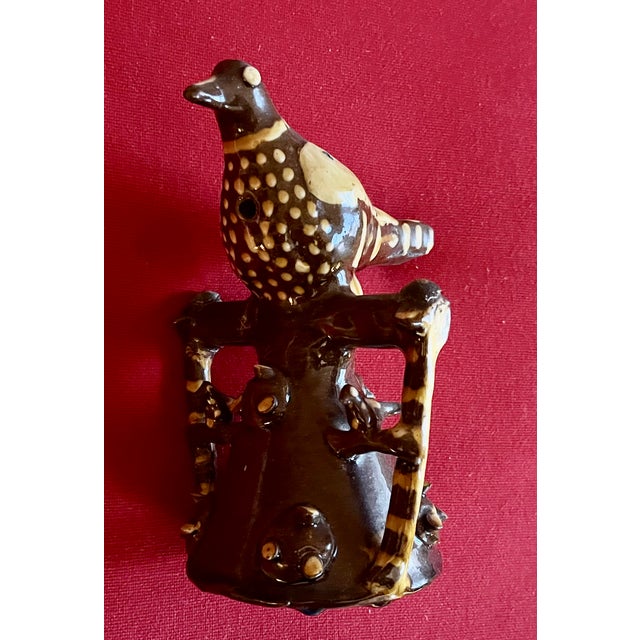 Antique 19th Century English Folk Art Staffordshire Redware Slip Decorated Bird Whistle, Circa 1820 For Sale - Image 15 of 15
