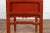 Chinese Red Lacquer Early 20th Century Two Drawer Desk with Brass Hardware For Sale - Image 11 of 13