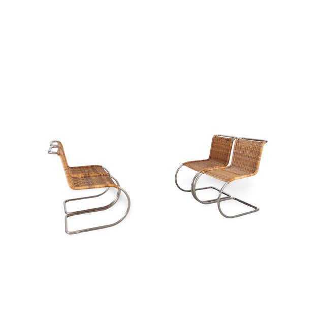 Wood MR10 Chairs by Mies Van Der Rohe, Set of 4 For Sale - Image 7 of 10