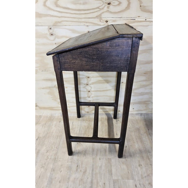 Wood Antique High Wooden Desk, 1800s For Sale - Image 7 of 18