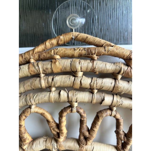 Mid 20th CenturyWoven Natural Rush Circular Wall Hanging For Sale In Milwaukee - Image 6 of 7