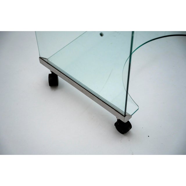 Glass Desk by Pierangelo Gallotti for Gallotti & Radice, Italy, 1980s For Sale - Image 8 of 12