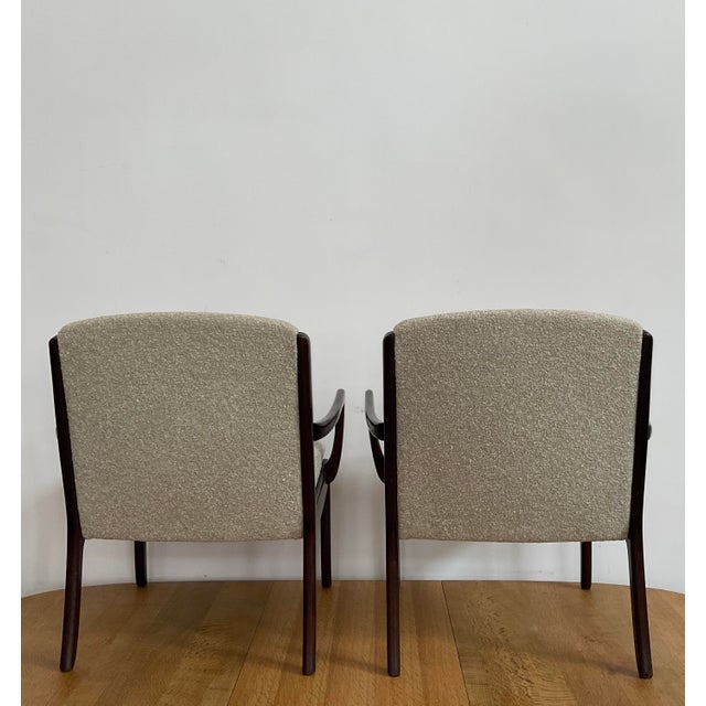 1960s Pair of Ole Wanscher Mahogany 'Senator' Lounge Chairs for Cado For Sale - Image 10 of 13