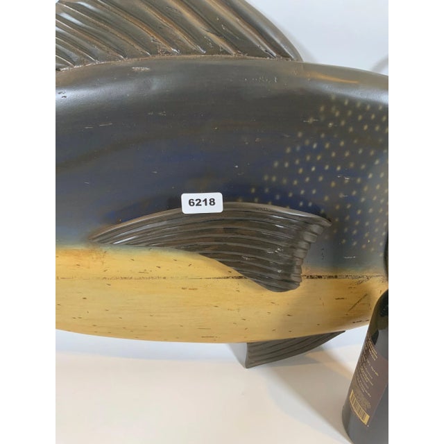 Carved and Painted Tuna Fish Carving For Sale - Image 10 of 10