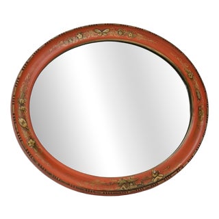 Antique Chinoiserie Lacquered Mirror, 1920s For Sale