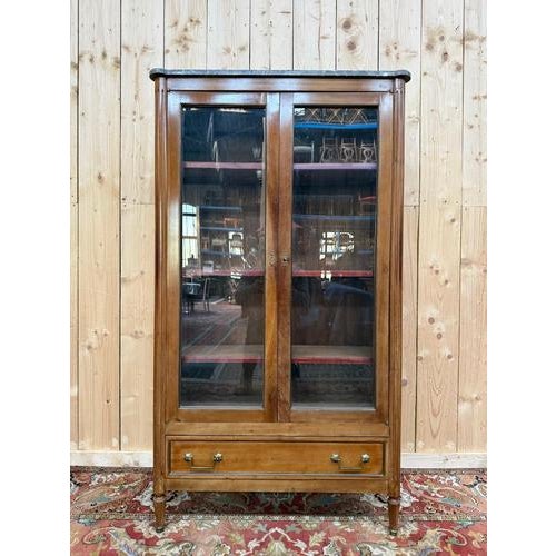 Brown Louis XVI Style Mahogany Display Bookcase For Sale - Image 8 of 8