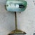 Vintage Bankers Desk With Green Glass Shade For Sale - Image 9 of 10