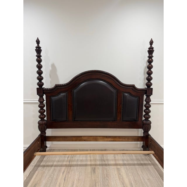 Attributed to Lane Home Furniture National Geographic Collection King Size Bed For Sale In West Palm - Image 6 of 12
