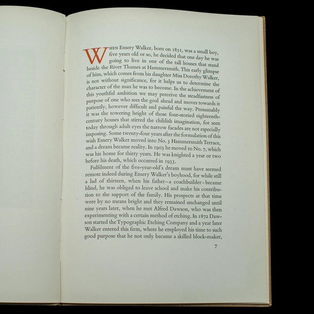 1950s Mid Century Vintage Biography, Sir Emery Walker, Danish, Limited Edition, English Language For Sale - Image 4 of 8