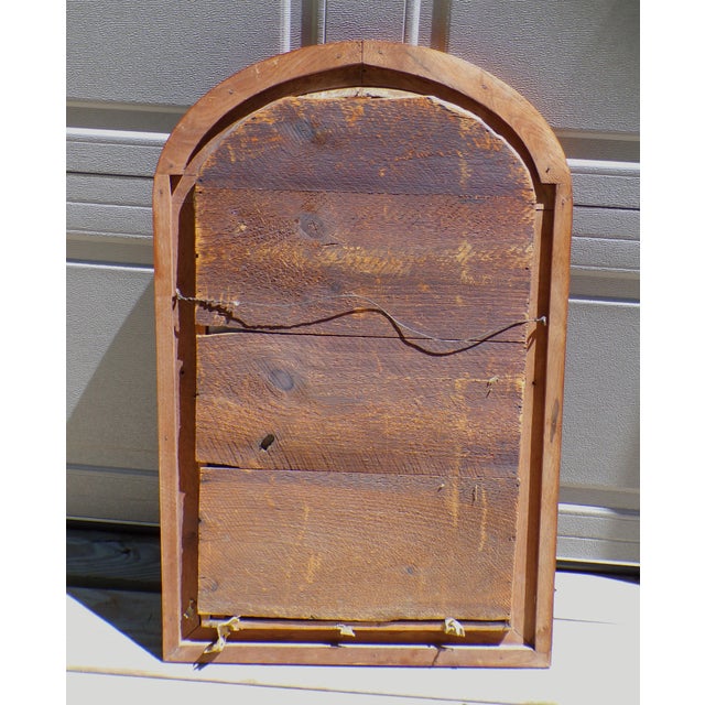 Large Antique Arched Top Hall Pier Mirror Victorian Mercury Mirror For Sale - Image 10 of 10
