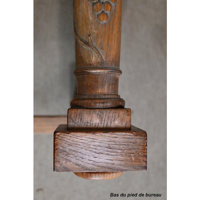 Empire Style Desk in Oak, 1950s For Sale - Image 14 of 18