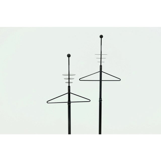 Metal Height Adjustable Valets, 1980s, Set of 2 For Sale - Image 7 of 10