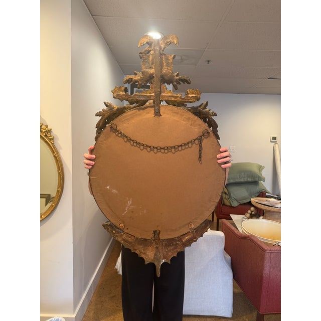 Neoclassical Convex “Bull’s-Eye”English Regency Mirror For Sale - Image 9 of 10