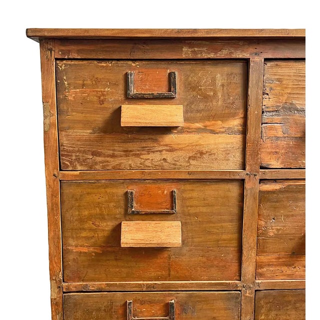 Vintage Indian Salvaged Wood Tool Chest For Sale - Image 9 of 10