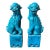 Pair of Antique Chinese Turquoise Pottery Foo Dogs Sculpture For Sale
