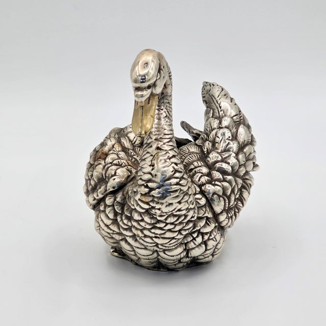 Hollywood Regency Vintage D’Argenta Silver-Plated Swan Sculpture, Mexico For Sale - Image 3 of 11